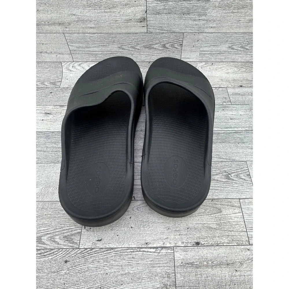 OOFOS OOahh Recovery Slides Black M10 W12 EU 43 Comfort Sandal